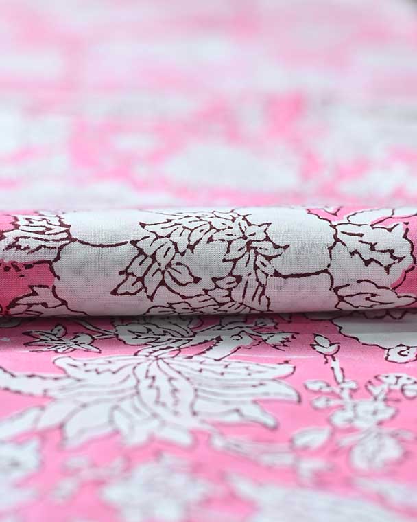 Charlie Hand Block Printed Upholstery Cotton Fabric