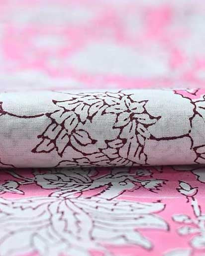 Charlie Hand Block Printed Upholstery Cotton Fabric