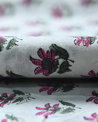 Victoria Hand Block Printed Indian Cotton