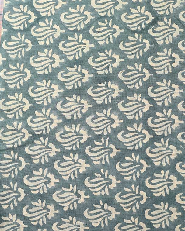 Roseline Hand Block Print Designer Floral Cotton Fabric