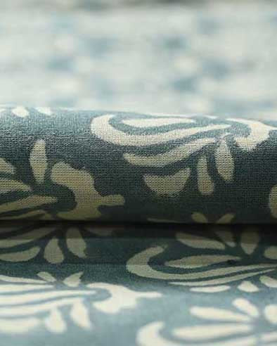 Roseline Hand Block Print Designer Floral Cotton Fabric