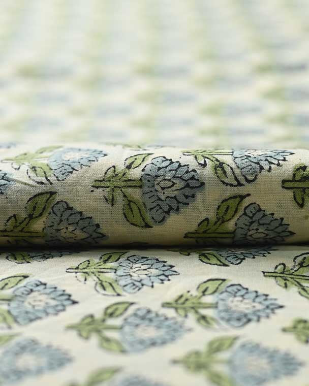 Quill Block Printed Fabric By The Yard