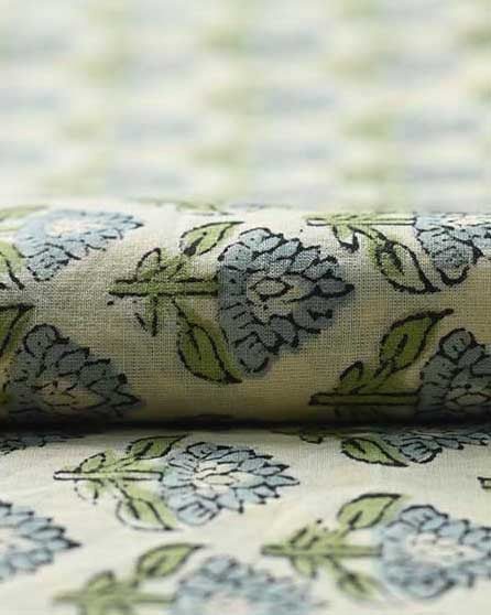 Quill Block Printed Fabric By The Yard