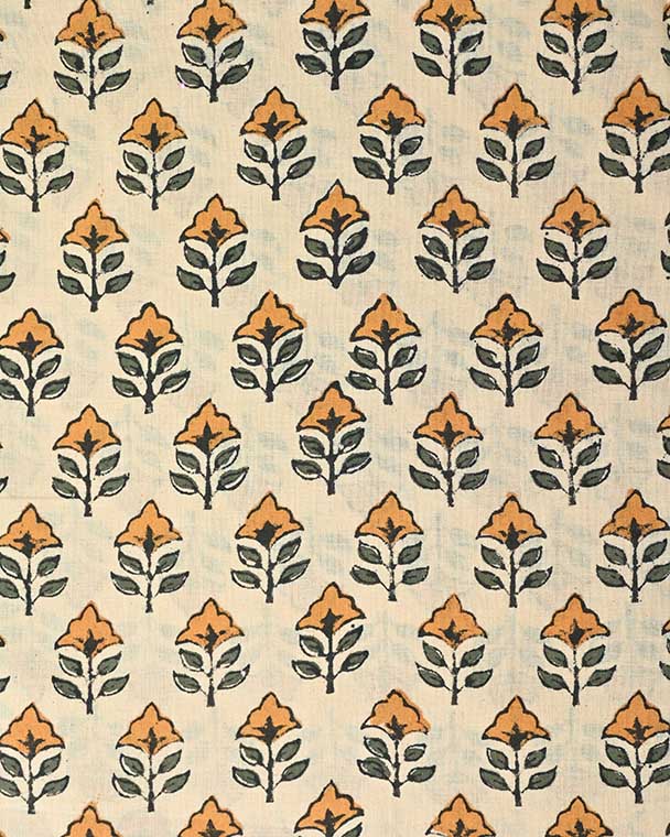 Sansa Block Print Cotton Fabric