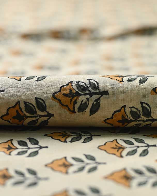 Sansa Block Print Cotton Fabric