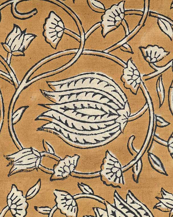 Vivienne Block Print Upholstery Cotton Fabric