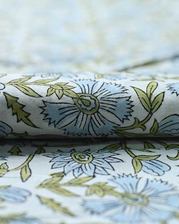 Indian Block Print, indian cotton, Hand stamped printing, by the yard, Indian Fabric, Peace Block Print Fabric, sewing and quilting fabric 5 - Maple Village Lane