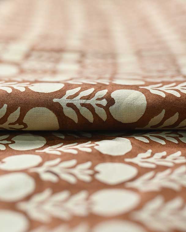 Edison Hand Block Printed Indian Cotton Fabric