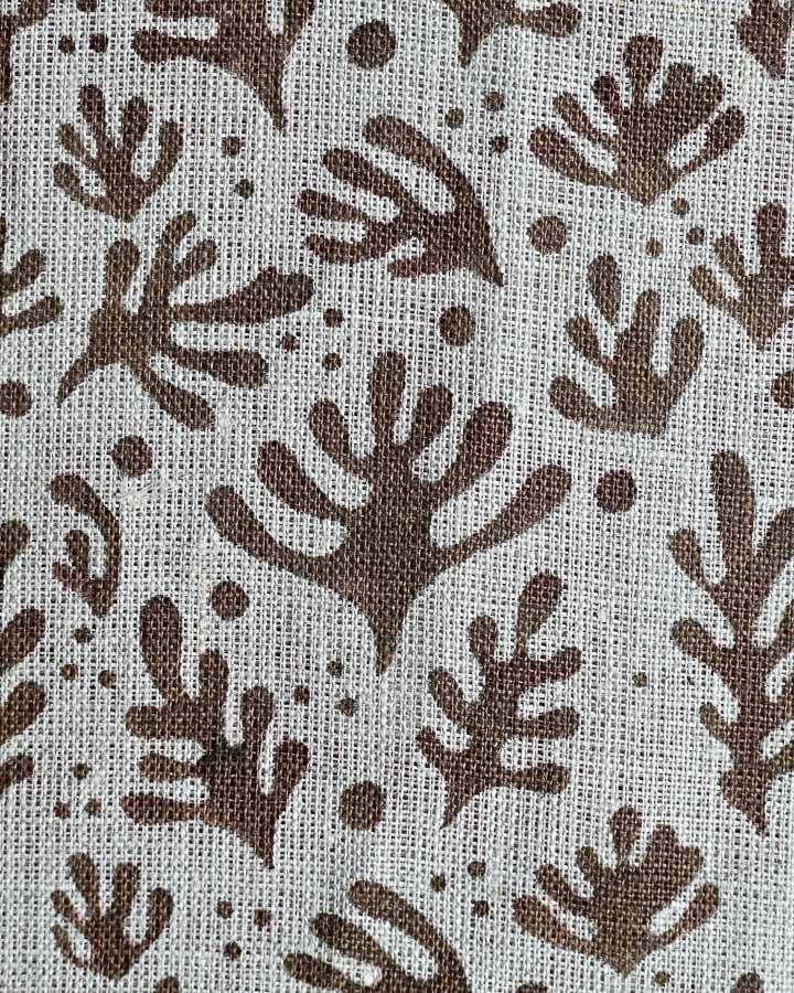 Ryder Hand Block Printed Linen Fabric