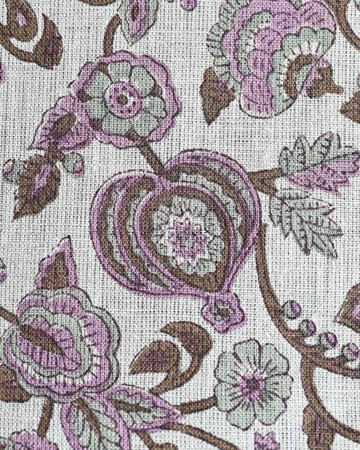 Aria Hand Block Printed Linen Fabric