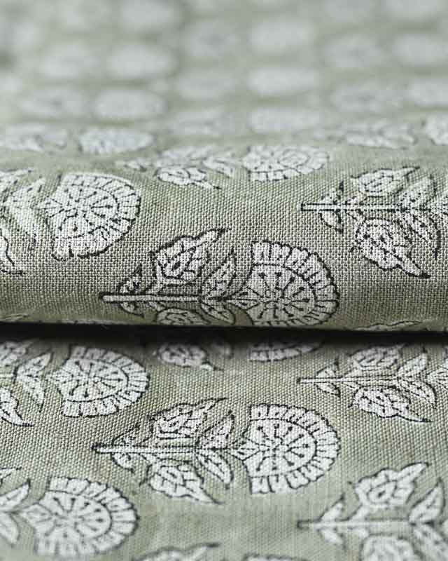 Peregrine Block Print Thick Linen Fabric
