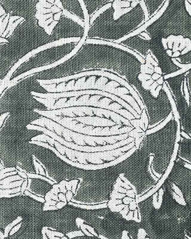 Vivienne Block Print Upholstery Linen Fabric