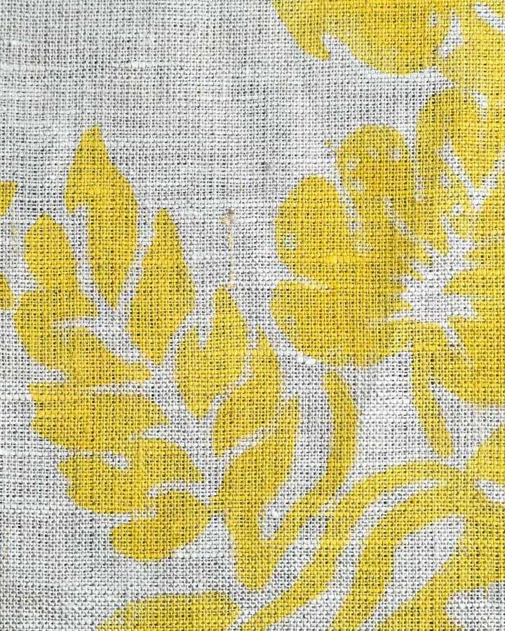 Azalea Hand Block Printed Linen Fabric