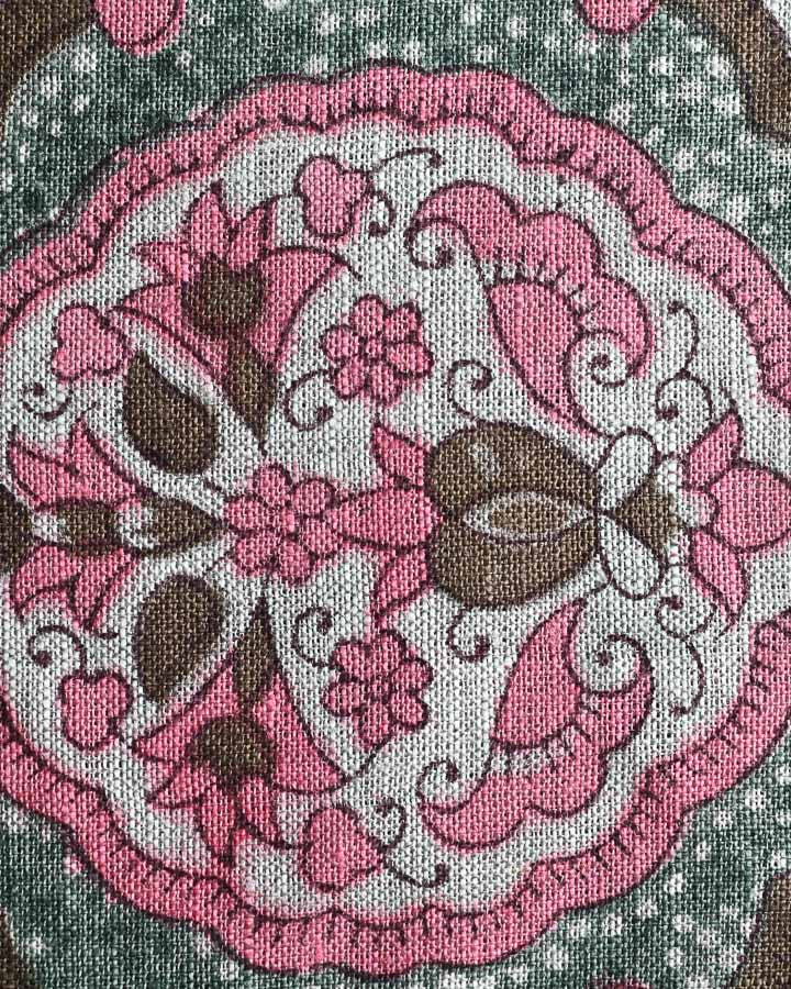 Primrose Hand Block Printed Linen Fabric