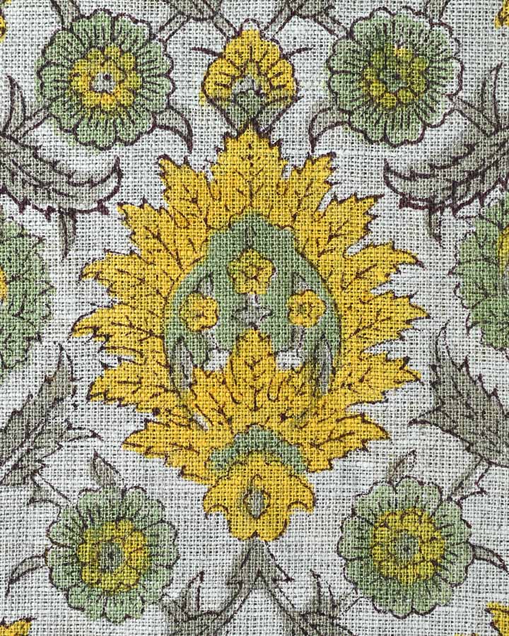 Jasmine Hand Block Printed Linen Fabric