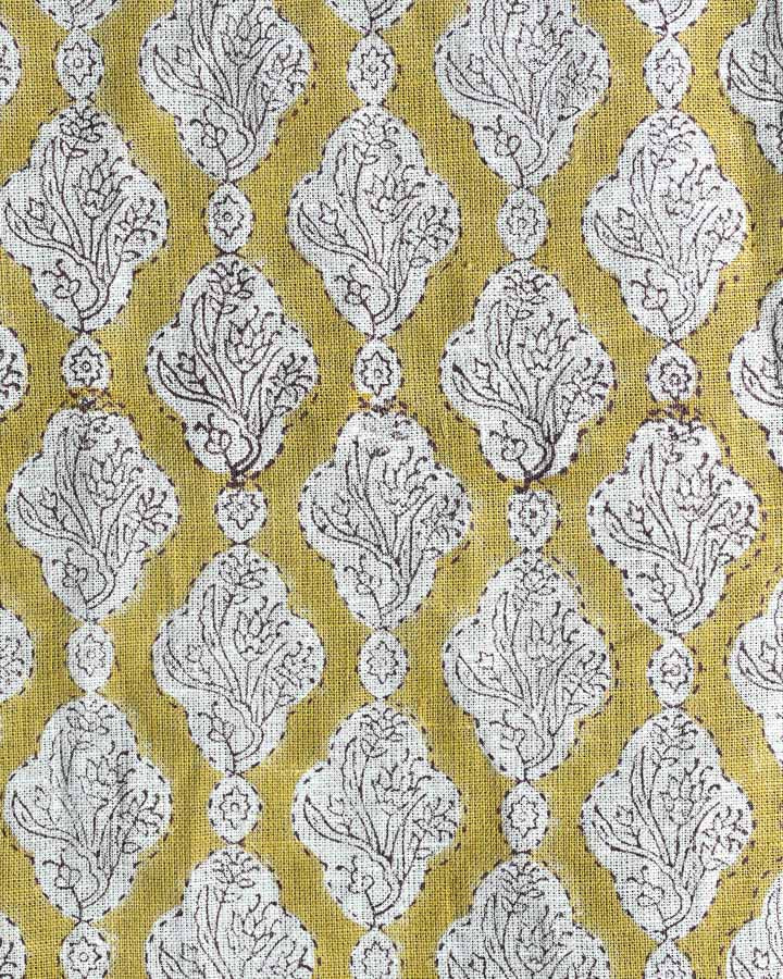 Blake Hand Block Printed Linen Fabric