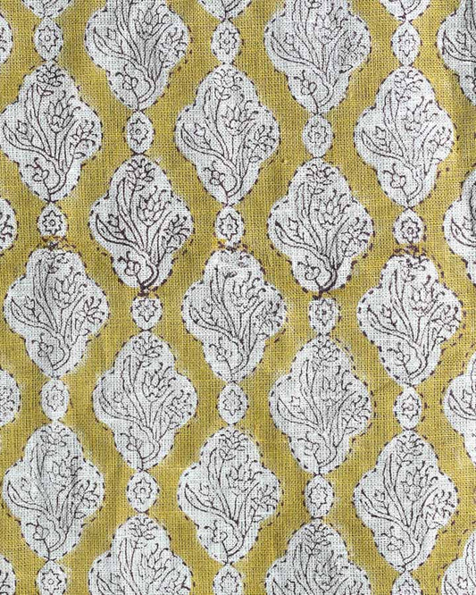Blake Hand Block Printed Linen Fabric
