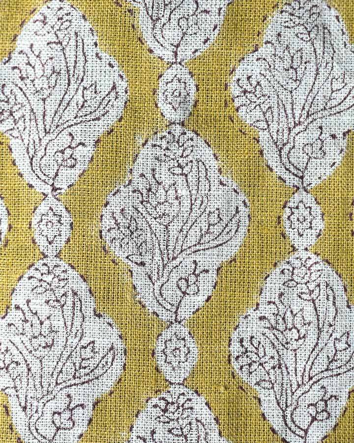 Blake Hand Block Printed Linen Fabric
