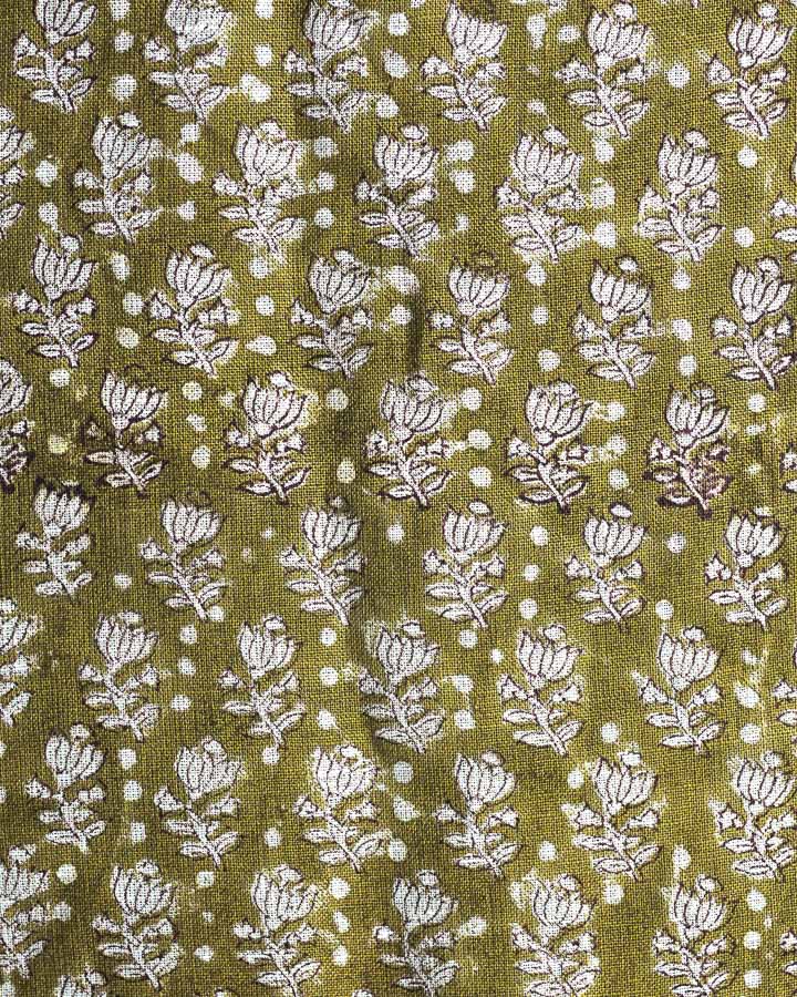 Addison Hand Block Printed Linen Fabric