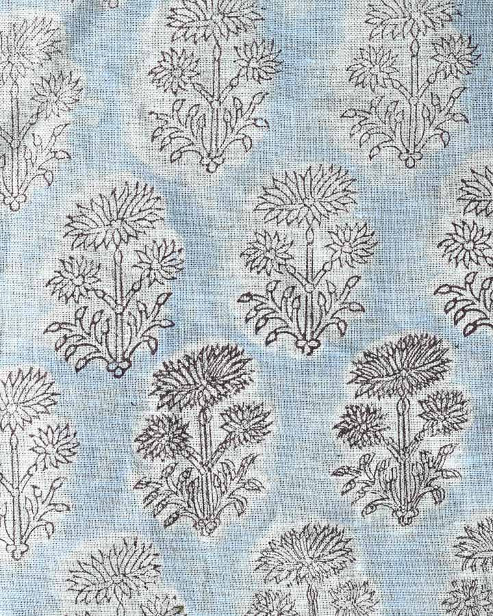 Jordan Hand Block Printed Linen Fabric