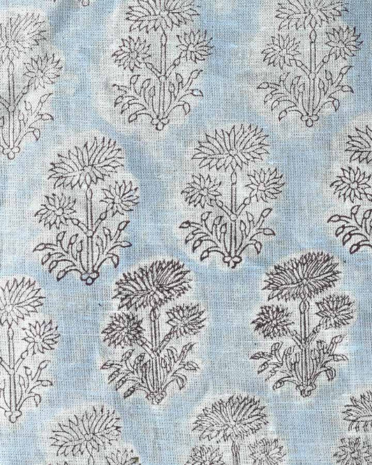 Jordan Hand Block Printed Linen Fabric
