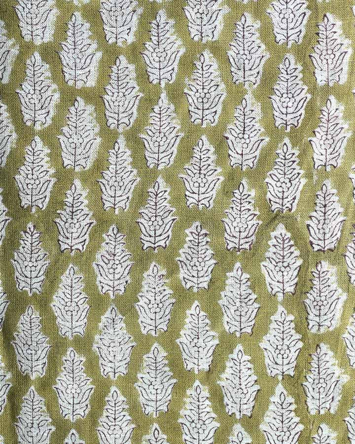 Gabriella Hand Block Printed Linen Fabric