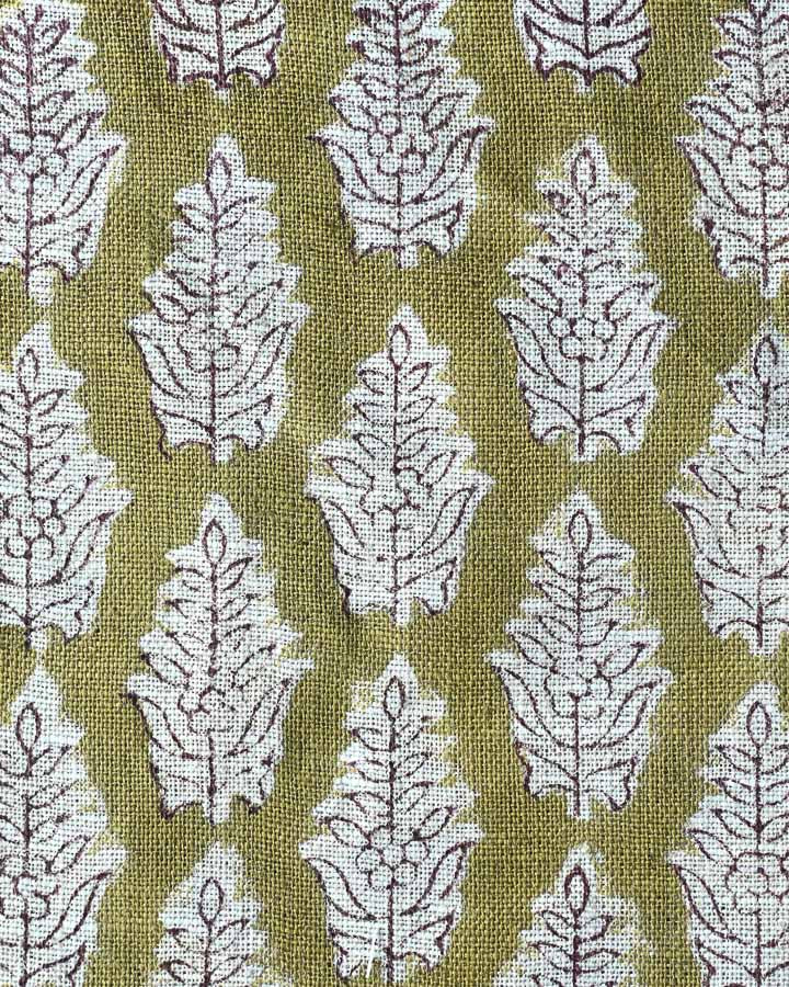 Gabriella Hand Block Printed Linen Fabric