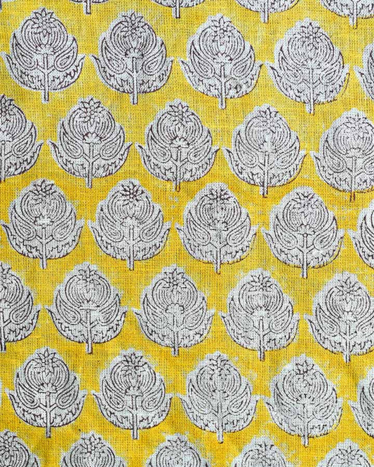 Patrick Hand Block Printed Linen Fabric