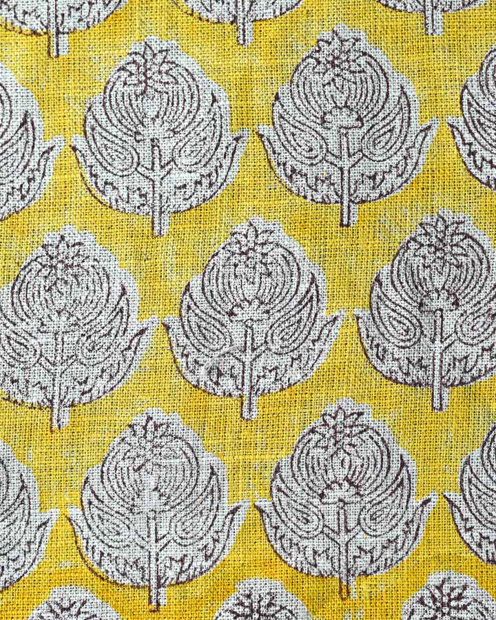 Patrick Hand Block Printed Linen Fabric