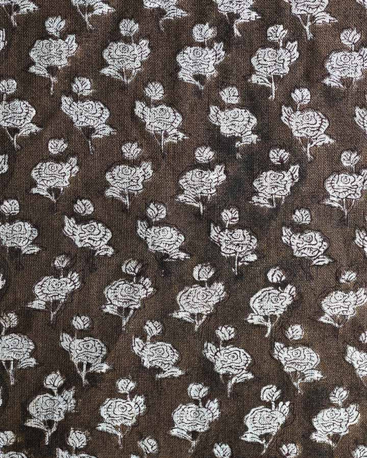 Carter Hand Block Printed Linen Fabric