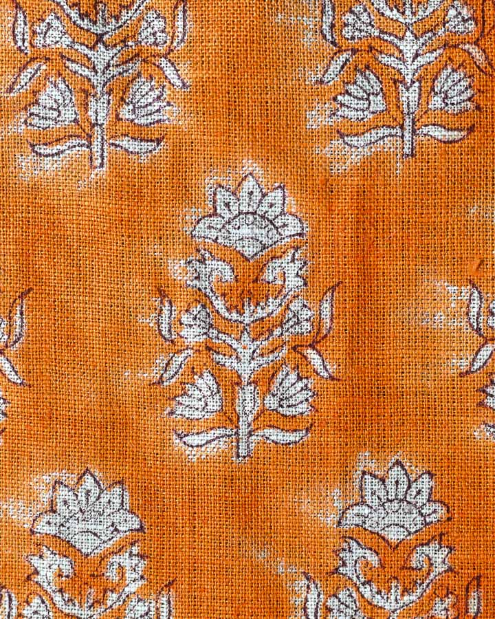 Tristan Hand Block Printed Linen Fabric
