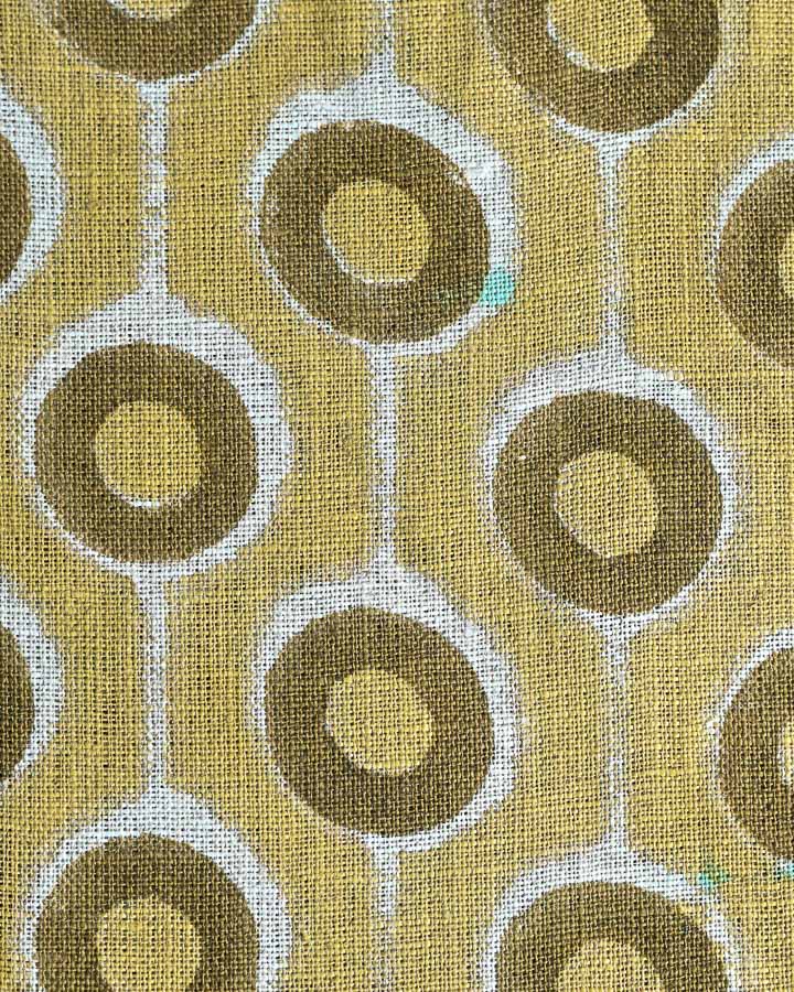 Peyton Hand Block Printed Linen Fabric