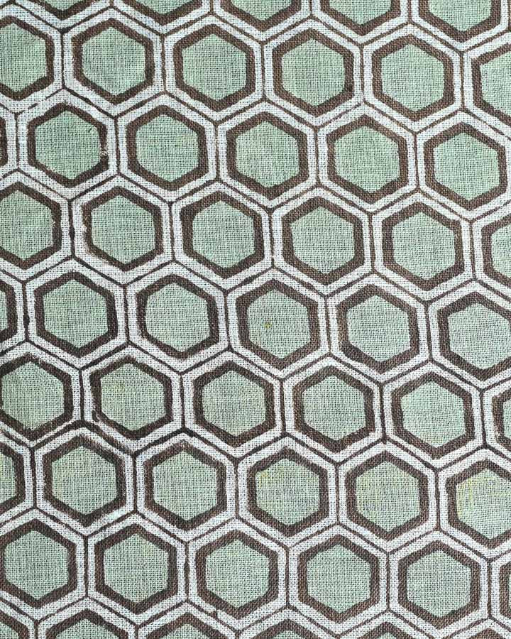 Marcus Hand Block Printed Linen Fabric