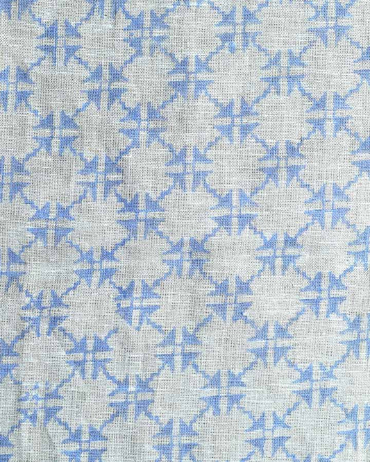 Naomi Hand Block Printed Linen Fabric