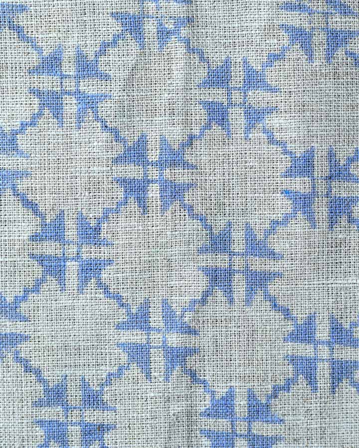 Naomi Hand Block Printed Linen Fabric