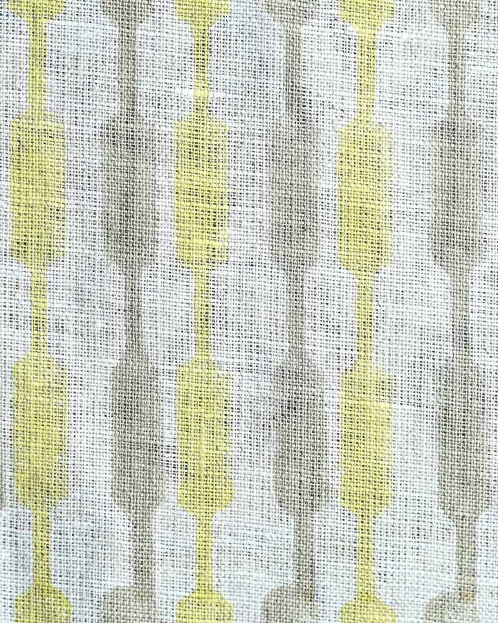 Vincent Hand Block Printed Linen Fabric