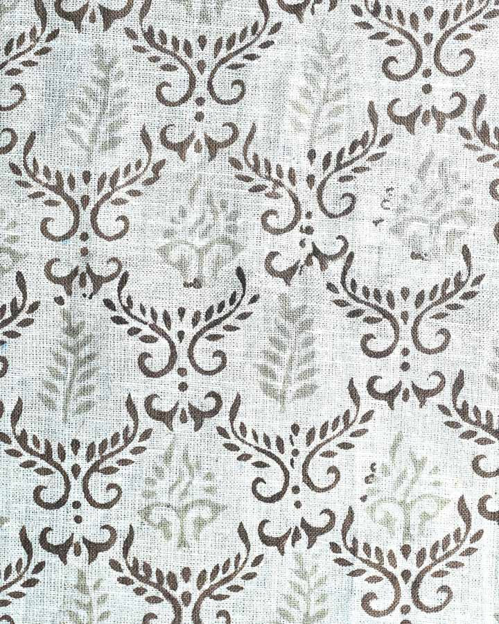 Bella Hand Block Printed Linen Fabric