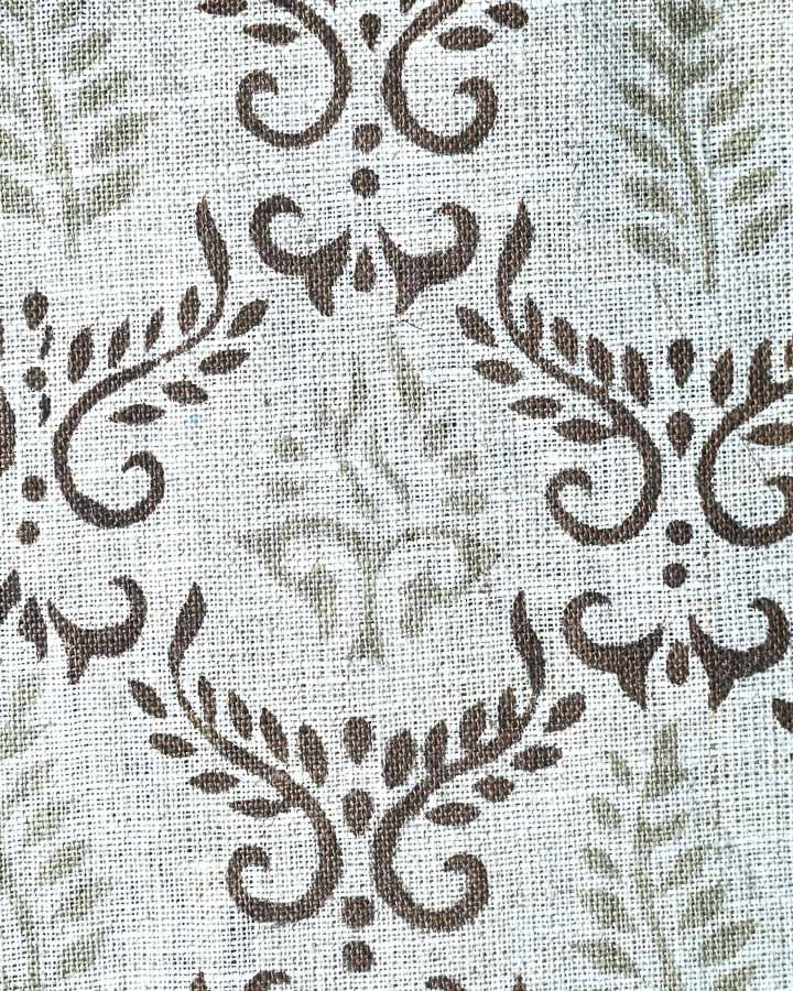 Bella Hand Block Printed Linen Fabric