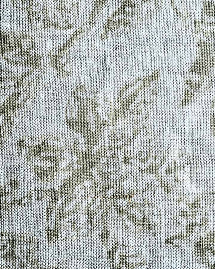 Tuberose Hand Block Printed Linen Fabric