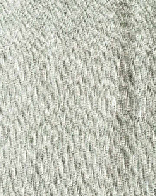 Amaryllis Hand Block Printed Linen Fabric