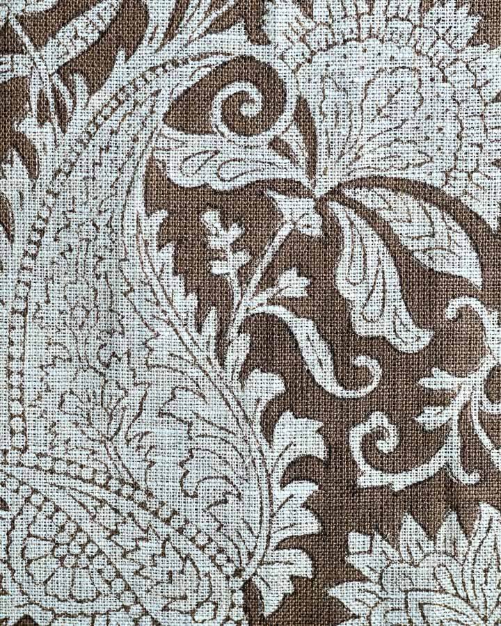 Wisteria Hand Block Printed Linen Fabric