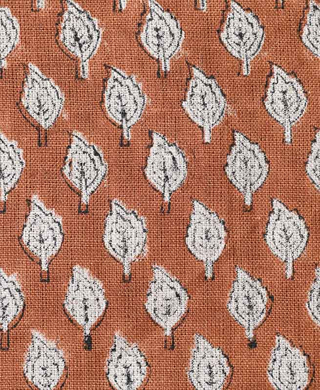 Rolly Block Printed Linen Fabric