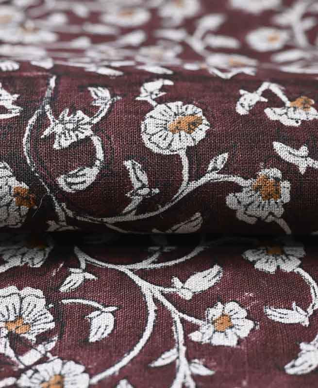 David Hand Block Printed Linen