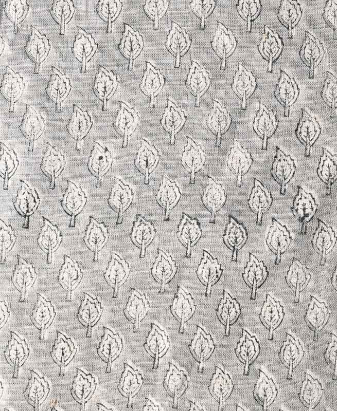 Rolly Block Printed Linen Fabric