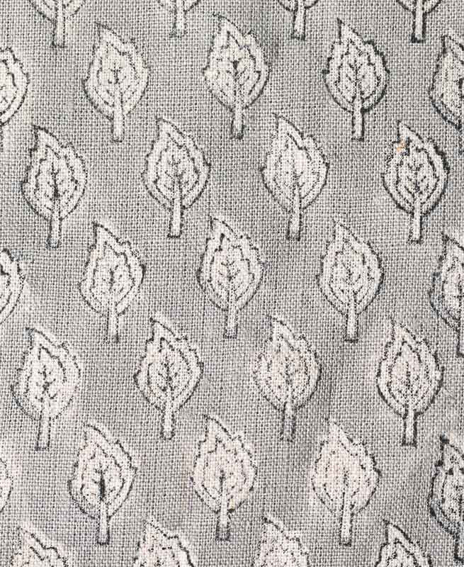 Rolly Block Printed Linen Fabric