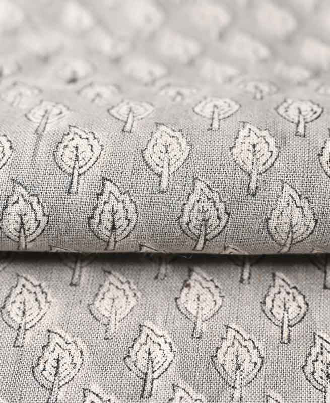 Rolly Block Printed Linen Fabric