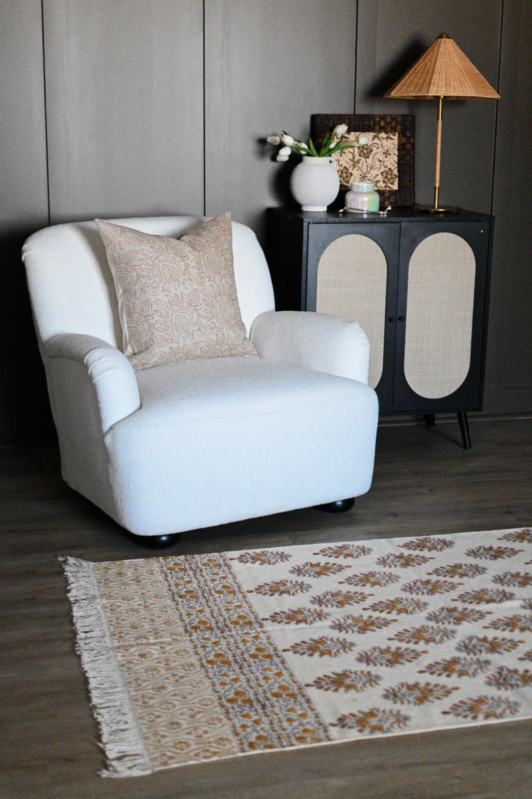 Nate Block Print Pillow Cover