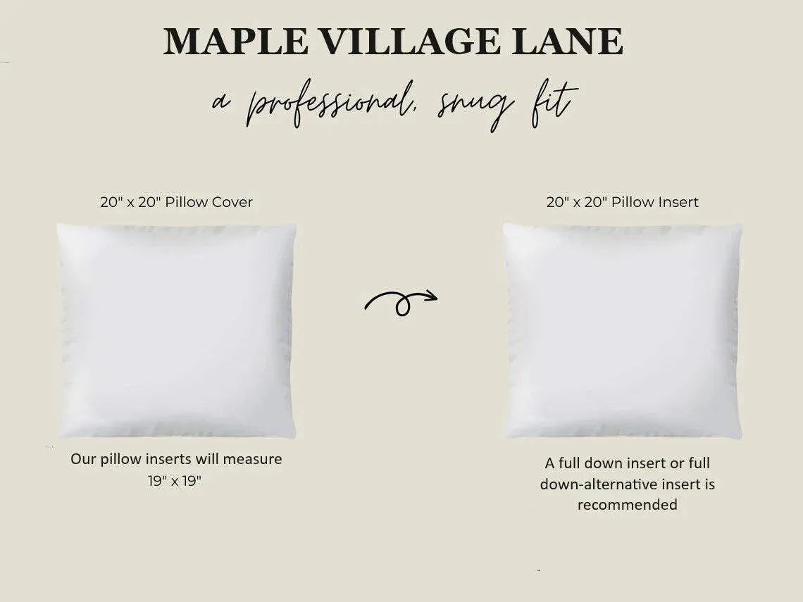 Clara Block Print Pillow Cover - Maple Village Lane