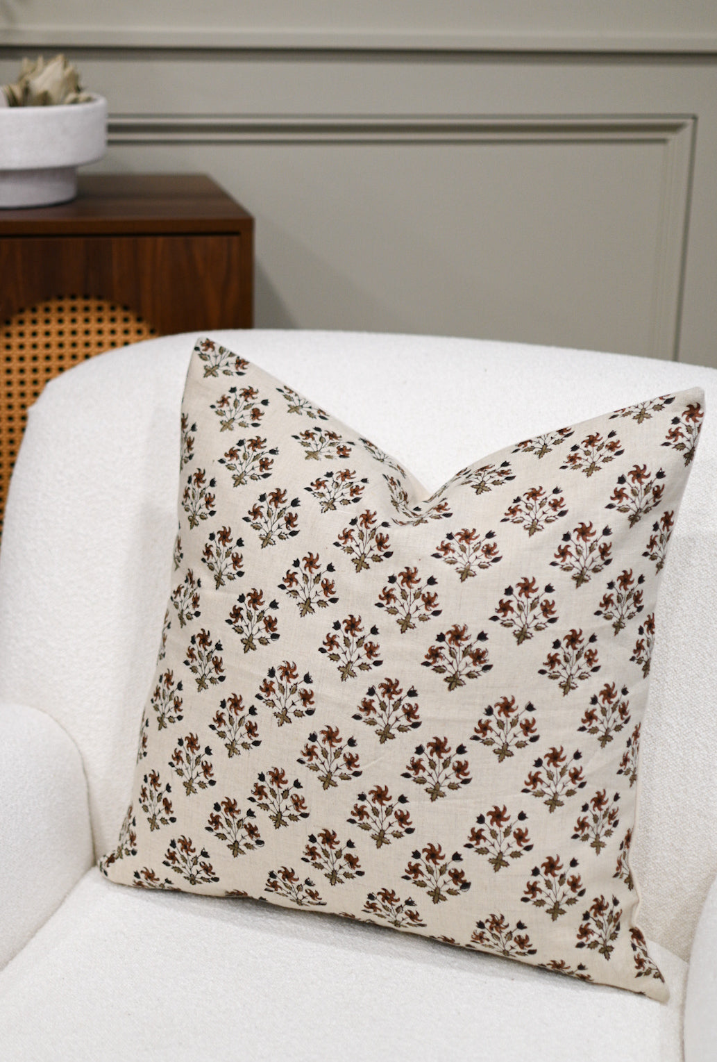 Isolde Block Print Pillow Cover