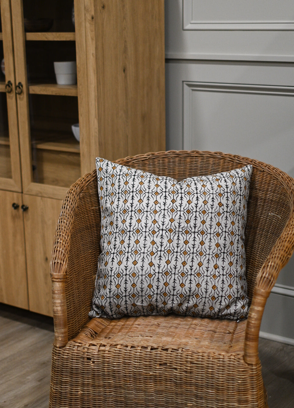 Zephyr Block Print Pillow Cover